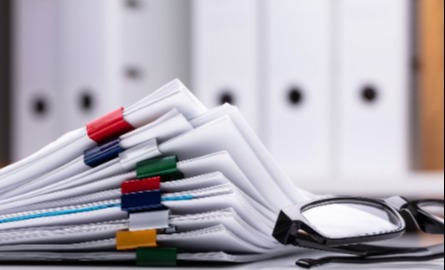 Stack of paperwork
